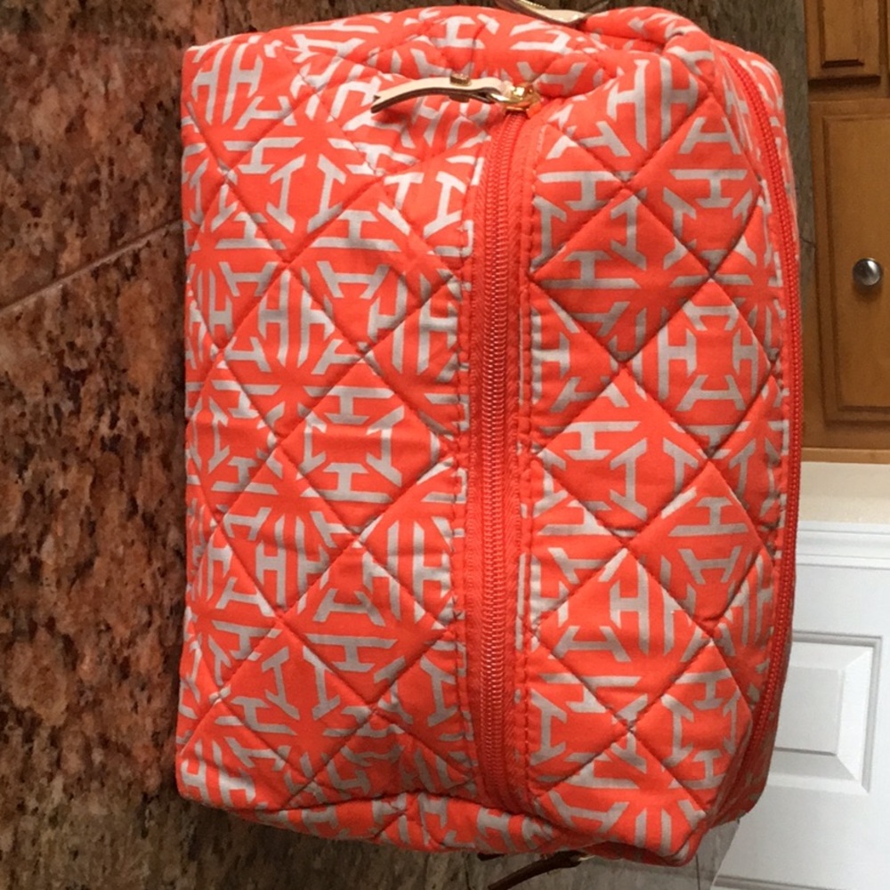 India Hicks Riviera wash bag- Poppy red